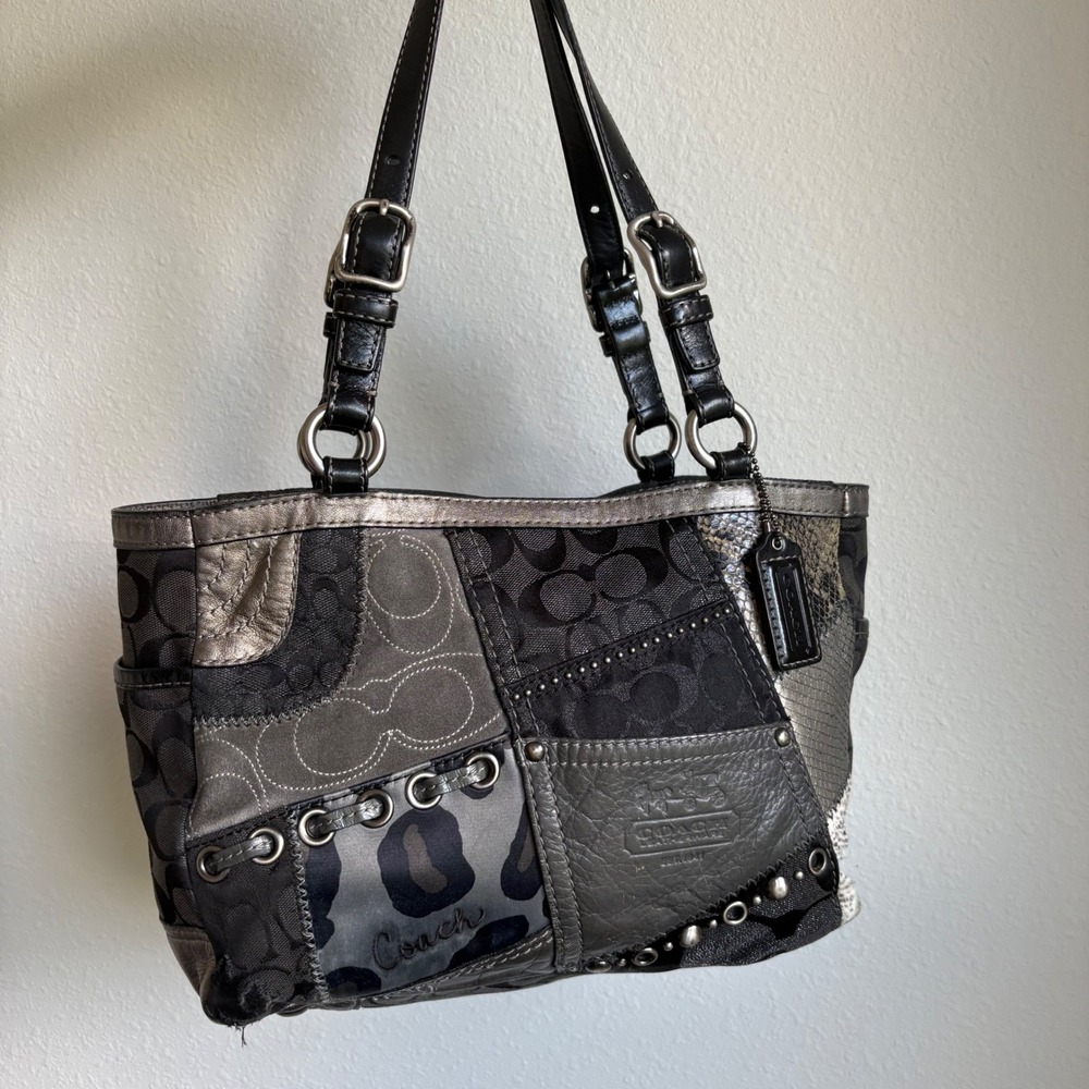 Coach Patchwork Y2K Tote Shoulder Bag